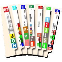 one piece color coded file labels printing