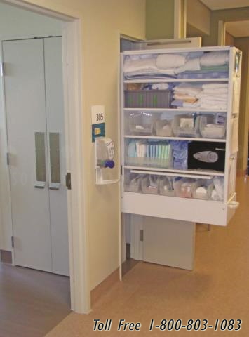 nurse server patient supply storage cabinets