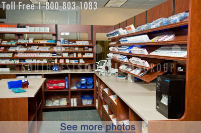 pharmacy-modular-casework-cabinets-overhead-slanted-shelves