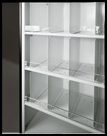 Metal bin dividers adjustable open file shelves 