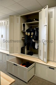 police uniform lockers, evidence locker, public safety storage