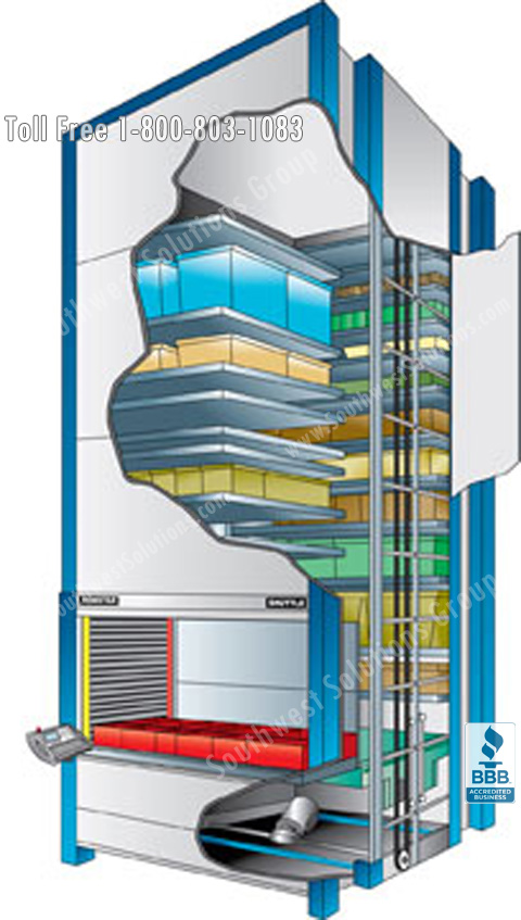 Industrial Storage Towers for ergonomic secure parts storage Oklahoma City Tulsa Lawton Broken Arrow Stillwater Durant Muskogee Bartlesville Altus Norman Edmond Midwest