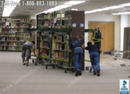 moving library book shelving ranges fully loaded Houston Beaumont Port Arthur Huntsville Conroe Galveston Alvin Baytown Lufkin Pasadena Spring