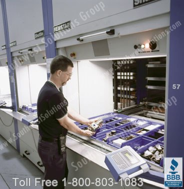 Automated Part Storage System for indutrail storerooms in Austin College Station Bryan Round Rock San Marcos Georgetown Temple Brenham Kerrville Fredericksburg