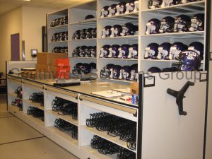 athletic equipment gear parts storage workbenches for football repair