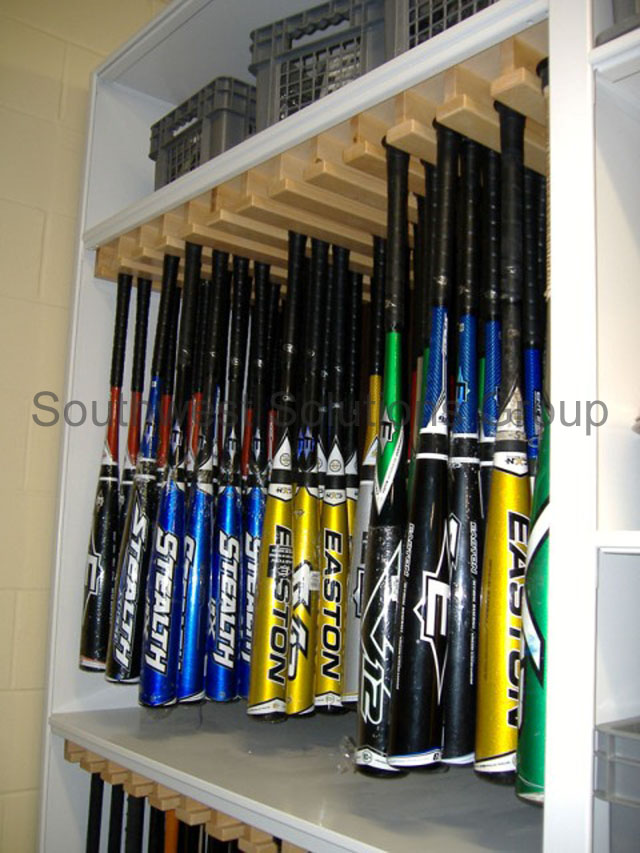 Sports Equipment Shelves And Racks, Baseball Bat Storage Bin