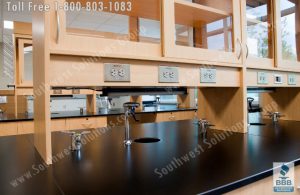 modular lab caswork furniture fixtures power outlet gas water