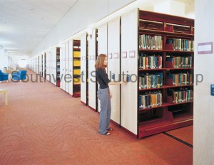 Mobile high density library storage Efficient library book storage