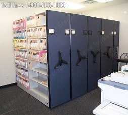 condense filing system manual rolling on tracks to compact file cabinets shelves together Austin College Station Bryan Round Rock San Marcos Georgetown Temple Brenham Kerrville Fredericksburg