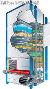 vertical automated material storage stacker construction specification code 415100 san antonio tx corpus christi mcallen laredo