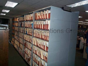 file storage shelves storing legal file pockets for a law firm in Kansas City Missouri