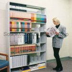 Tall Vertical Open Filing Cabinets with File Support Separators