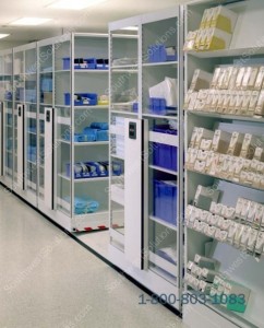 High Density Surgical Casket Shelving and Cabinets Save Space