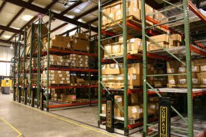 Compact Pallet Racks on Rails are sustaibale LEAN storage solutions