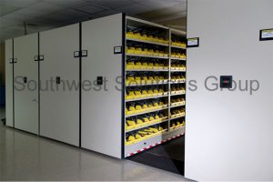 high density storage shelving for scuba gear and equipment