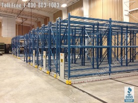 warehouse racks on train tracks industrial storage shelves
