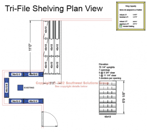 Tri-File Shelving Patient File Storage Plan Drawing