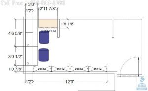 plan drawing for organizing sheet music on shelves