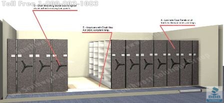 high density movable shelving plan drawing Kansas City Topeka Overland Park Olathe Lawrence Salina