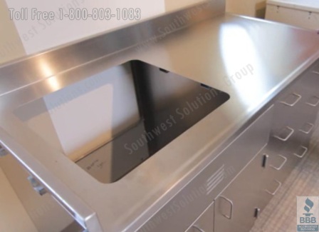 stainless sink counter