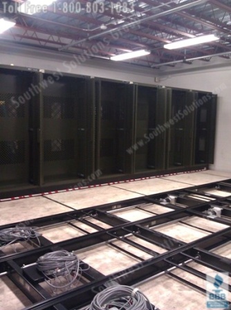installing the mobile gun racks for military combat ready weapon storage