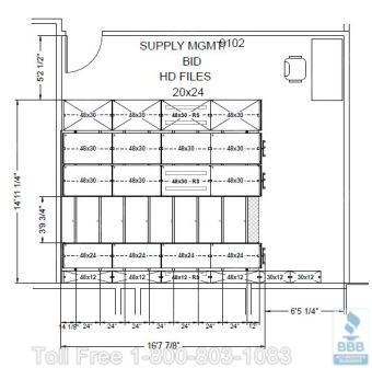 mobile storage shelving plan drawing