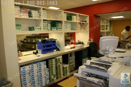 Mailroom Office Services Casework cabinets and modular furniture for mailrooms