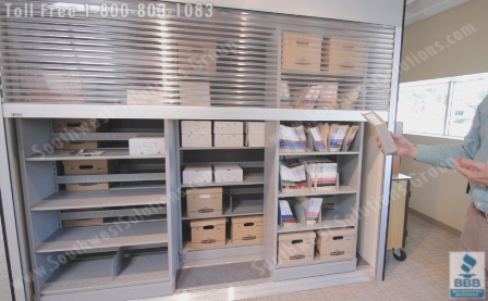 File Storage Shelves with Rolling Security Doors Oklahoma City Tulsa Norman Broken Arrow Lawton Edmond Moore