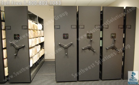 high density mobile office file storage shelving