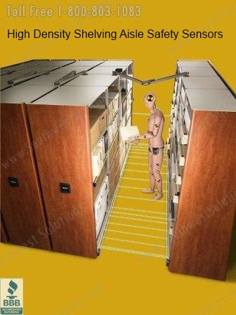 High Density Mobile Shelving Aisle Safety Sensors