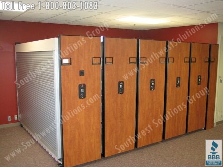 High Density Shelving is a Commercial Office Storage Solution that provide security