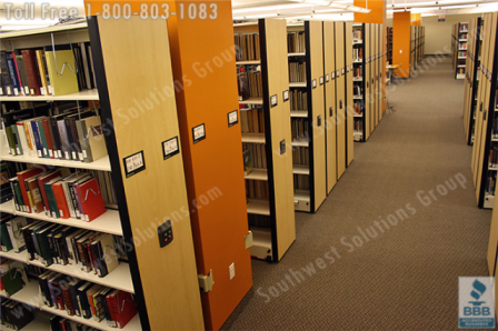 High Density Metal Shelving Storing Library Books 