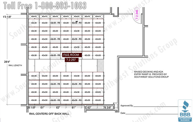 Mobile File Storage Shelving Plan Drawing Kansas City Wichita Topeka Overland Park Olathe Lawrence Manhattan Lenexa