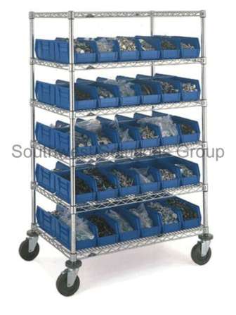 Medical Rolling Wire Shelves Carts