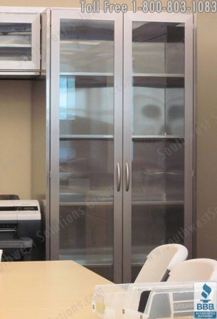 Medical Cabinets Millwork with Glass Doors St. Louis Springfield Independence Columbia Missouri