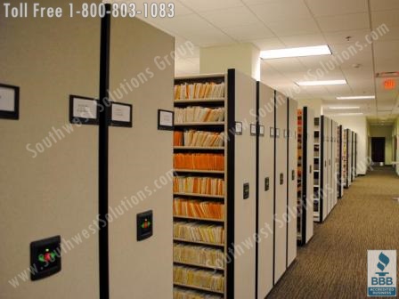 High Density File Storage Shelving Manhattan Houston Beaumont Victoria San Antonio Kansas City Wichita Lawrence