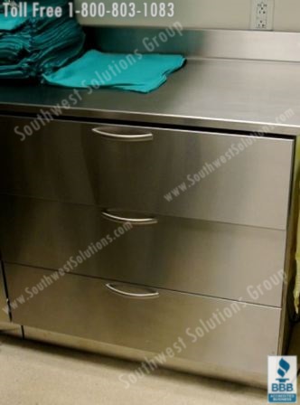 Stainless Steel Hospital Millwork Cabinets St. Louis Springfield Independence Columbia Missouri