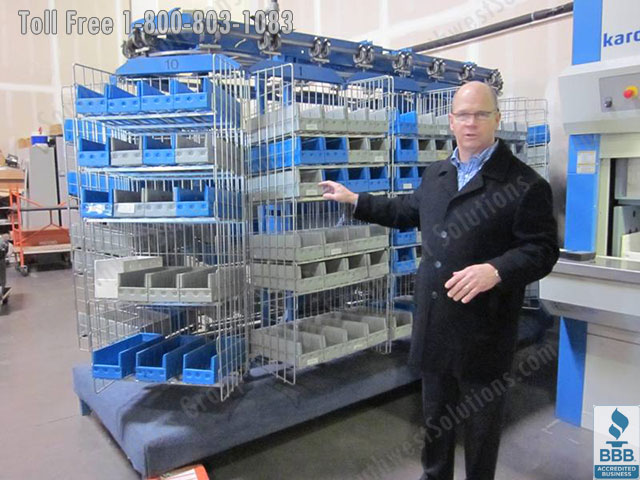 storage carousels used for batch picking and efficient order fulfillment