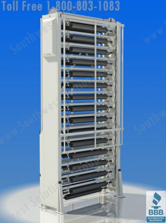 vertical Rotating Carousel for print cylinder storage