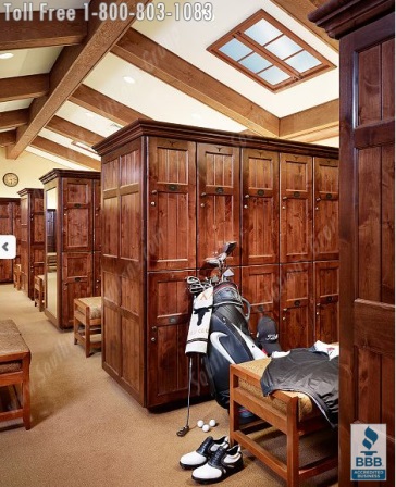 golf country club custom cabinets and benches