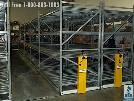 Boltless Wide Span Shelving Racks compact together to remove wasted aisles