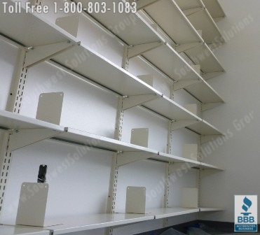 heavy duty bookshelves mounted on the wall for library book storage