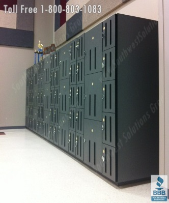 store instruments in safe secure music lockers
