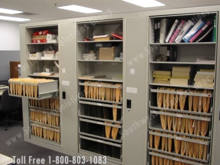 Rotary Cabinets are a high density storage solution for Kansas and Missouri businesses