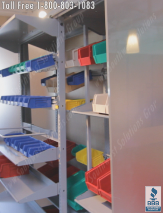 gain double depth storage with hospital storage shelving with plastic bins Seattle Spokane Tacoma Vancouver Washington