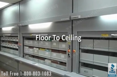 gain floor to ceiling office storage space with vertical lektriever cabinets provide 