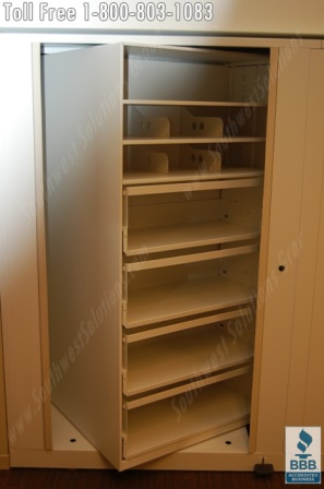 rotary file cabinets commercial office storage Tulsa Broken Arrow Muskogee Durant Fayetteville Rogers Bentonville