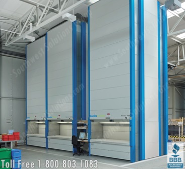 save warehouse storage space with vertical lifts