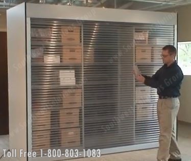 rolling lockable door controlled with a remote