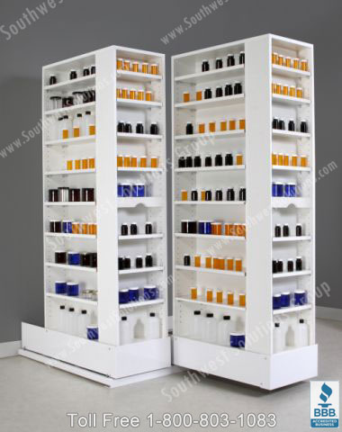 pull-out retractable cabinets for pharmacies